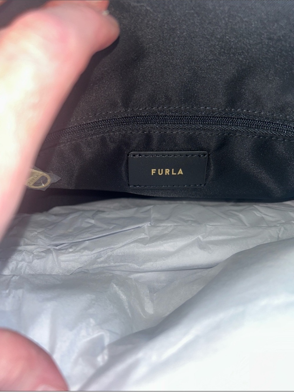 Furla NWT Pink and Light Pink Zebra Print Calipso Tote with Dust Bag - Picture 7 of 10